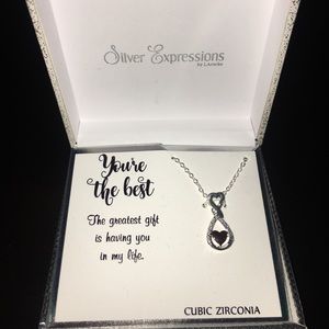 Heart infinity necklace